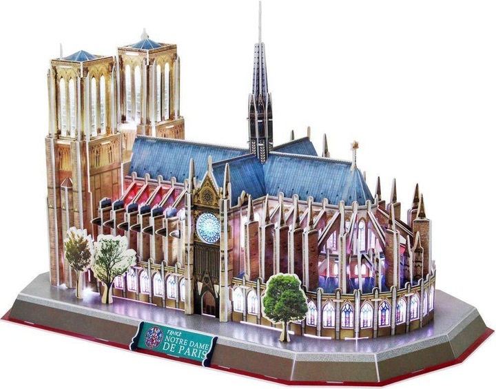 Actual product image Cubicfun 3D Puzzle Notre Dame (Light) (149 pieces)