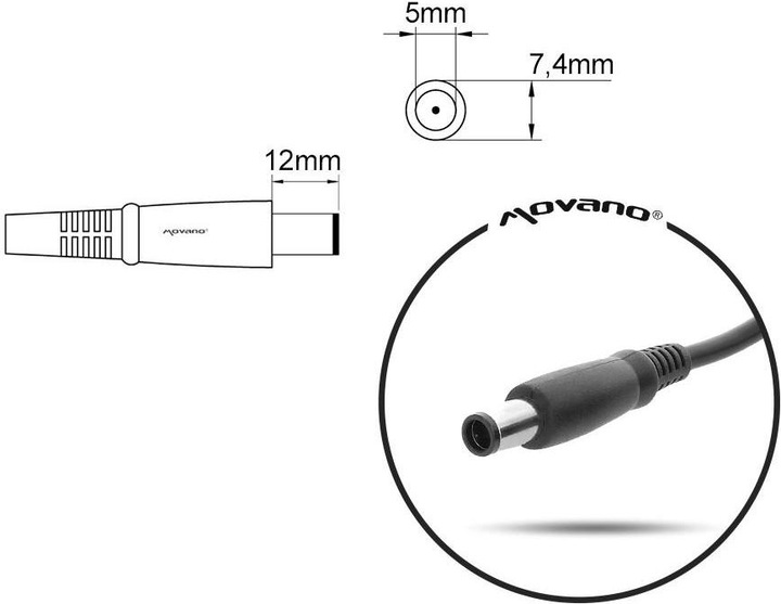 Immagine prodotto Mitsu caricabatterie per notebook 19,5v 3,33a 7,4x5,0 pin - hp (65 W)