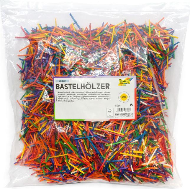 Produktbild Folia Bastelhölzer bunt