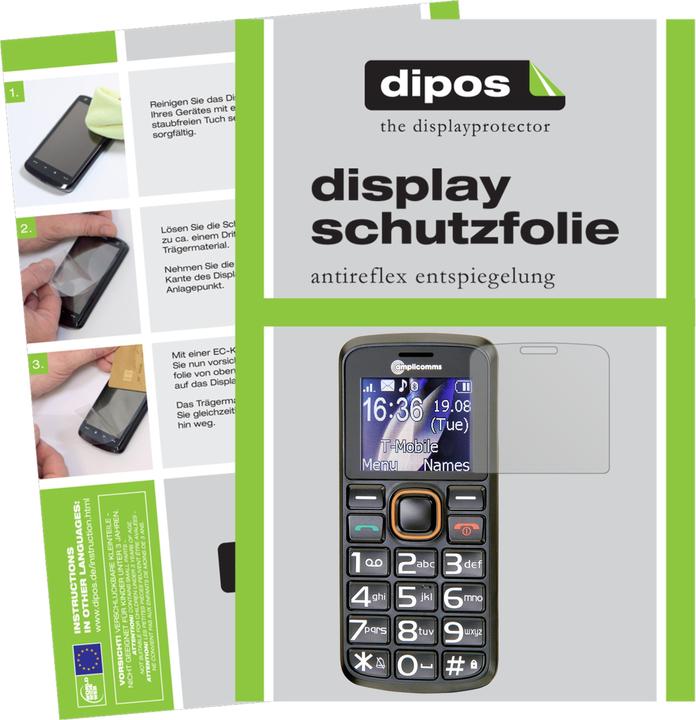 Produktbild Dipos Displayschutzfolie Antireflex (2 Stk., Amplicomms PowerTel M6300)