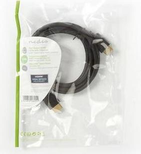 Produktbild Nedis Ultrahochgeschwindigkeits-HDMI-Kabel mit Ethernet, 1m, vergoldet (Schwarz) unterst&uumltzt: 8K bei 6 (1 m, HDMI)