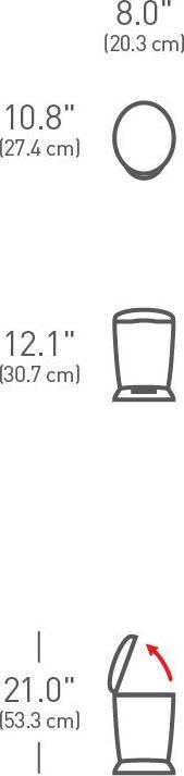 Actual product image Simplehuman Pedal bin (6 l)