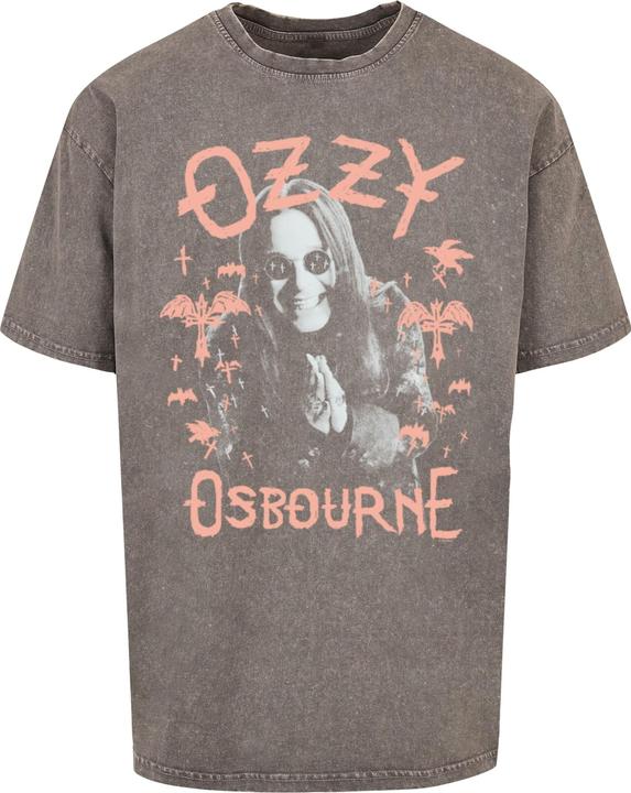 Produktbild Merchcode Ozzy Osbourne - Pink Bat Acid Washed Oversize Tee - 195281 (M)