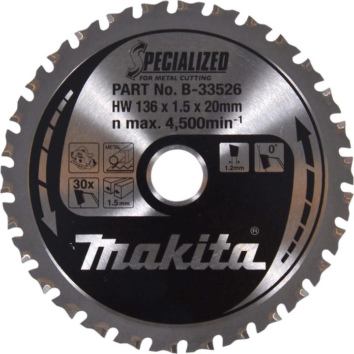 Actual product image Makita SPECIALIZED circular saw blade 136