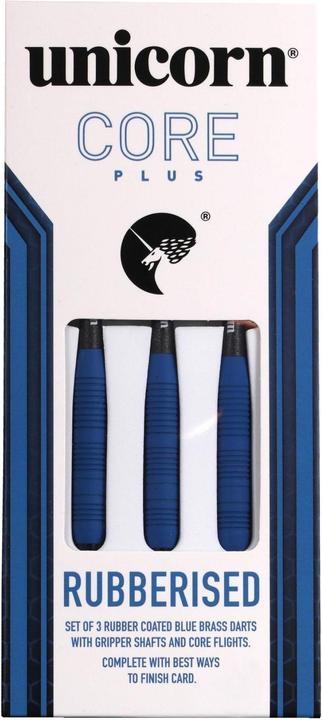 Actual product image Unicorn Core Plus Rubberised Blue Steel Darts (21 g)