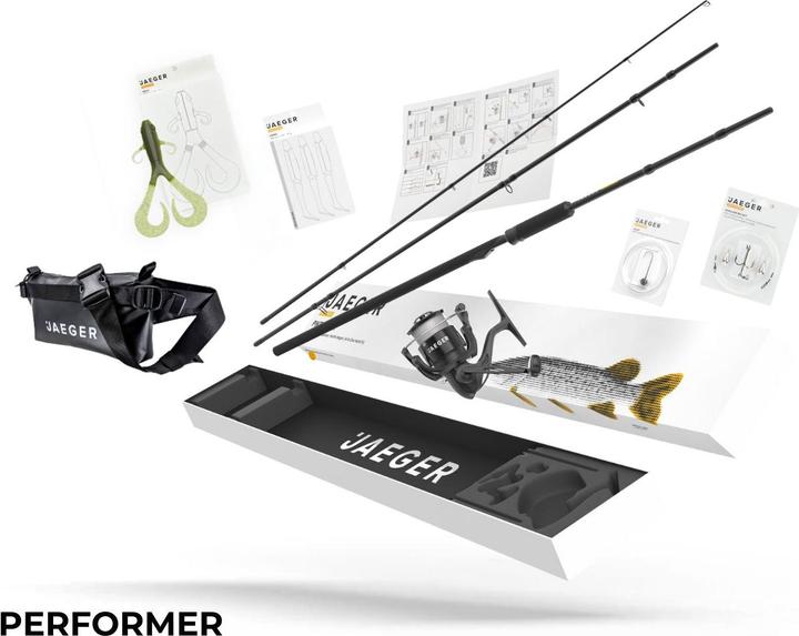 Jaeger Pike Go Kit - Combo Lanceur De Brochet (Tige ronde)