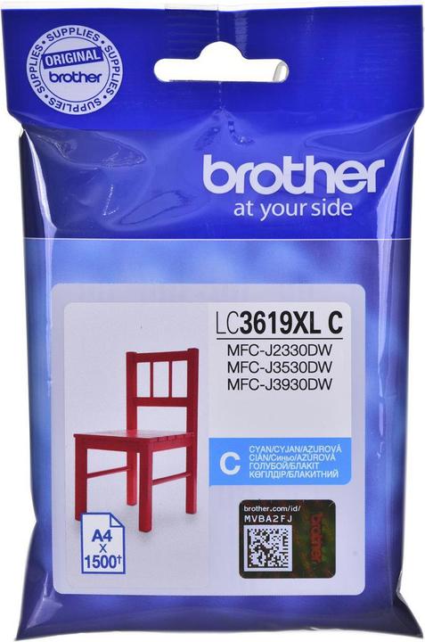 Actual product image Brother LC3619XL Ink Cartridge Cyan - Original - Ink Cartridge (C)