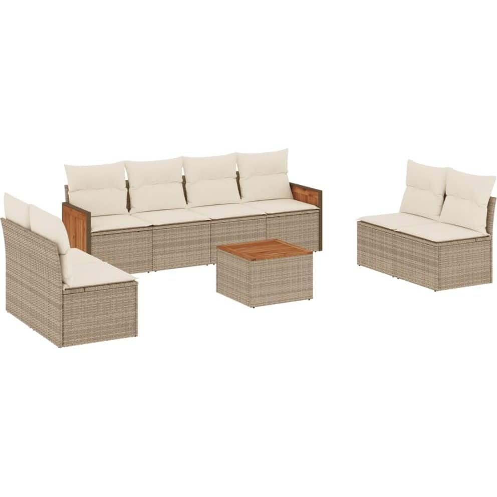 VidaXL, Gartenlounge, 10-tlg. Garten-Lounge-Set mit Kissen