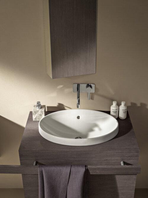 Actual product image Geberit Keramag VariForm oval built-in washbasin, 550x400mm, without tap hole, with overflow (479 mm, 550 mm)