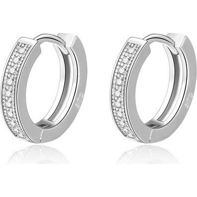 Beneto, Ohrringe, Elegant round earrings made of silver AGUC2237 (L), (Silber)