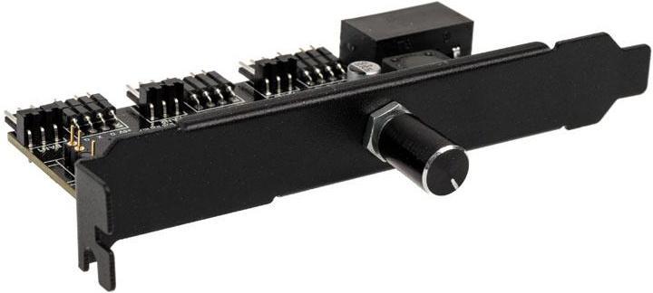 Lamptron CFP30 Lüfter- und RGB-LED-Controller für PCI-Slot - schwarz (3 Lüfter)