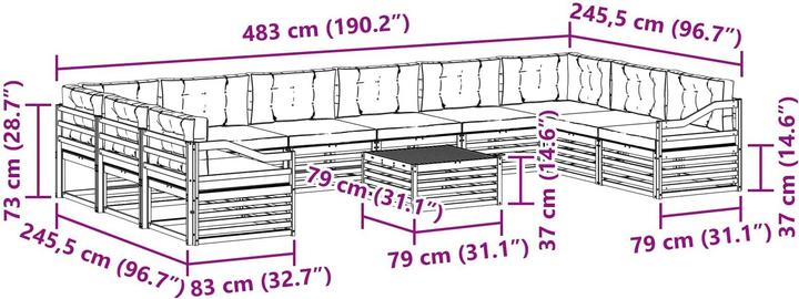 Produktbild vidaXL Outdoor-Sofa