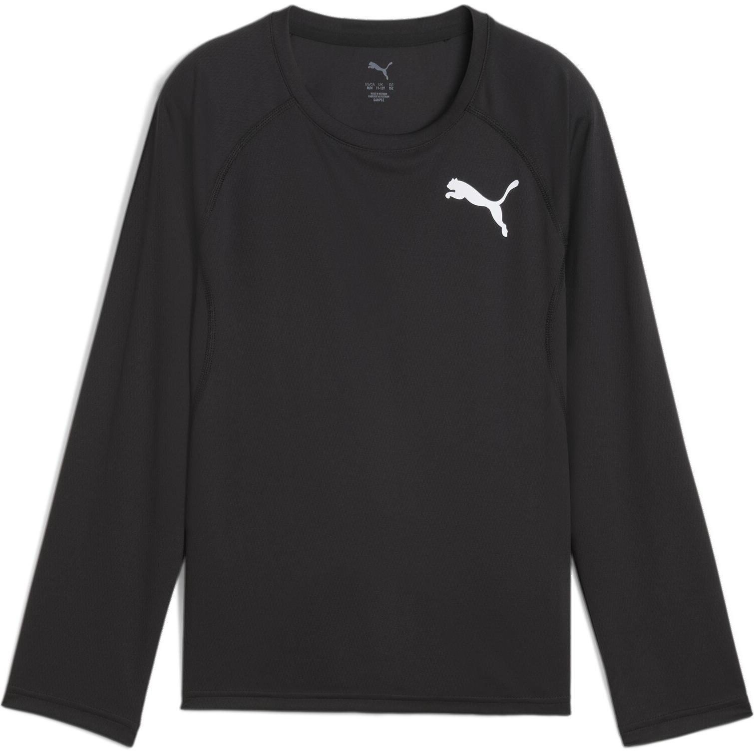 Puma, Herren, Sportshirt, Y CROSS THE LINE LS 3.0 (140), Schwarz, 140