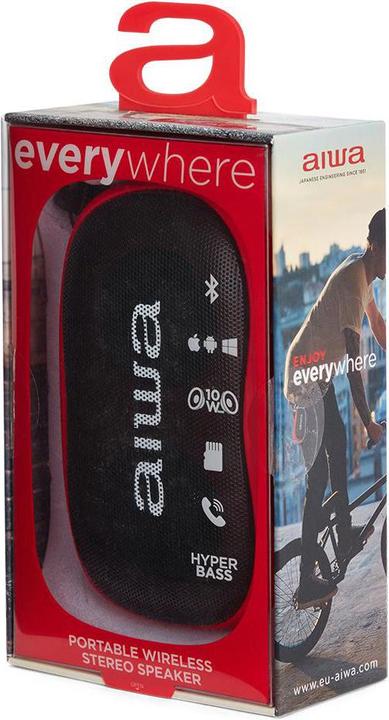 Actual product image Aiwa BS-110RD Bluetooth Speaker (2 h, Battery operated)