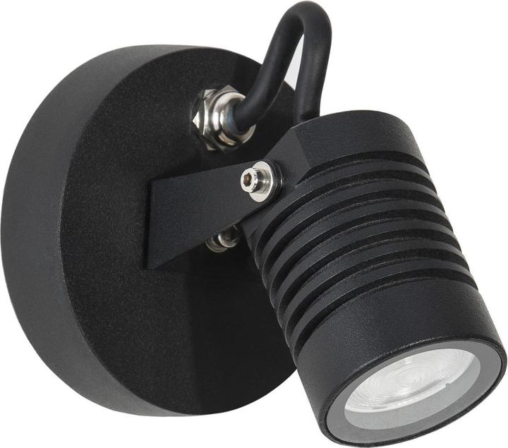 Actual product image Nova Luce FEND LED wall light black 5W IP65 warm white 5x7x12cm 9971451 (IP65)