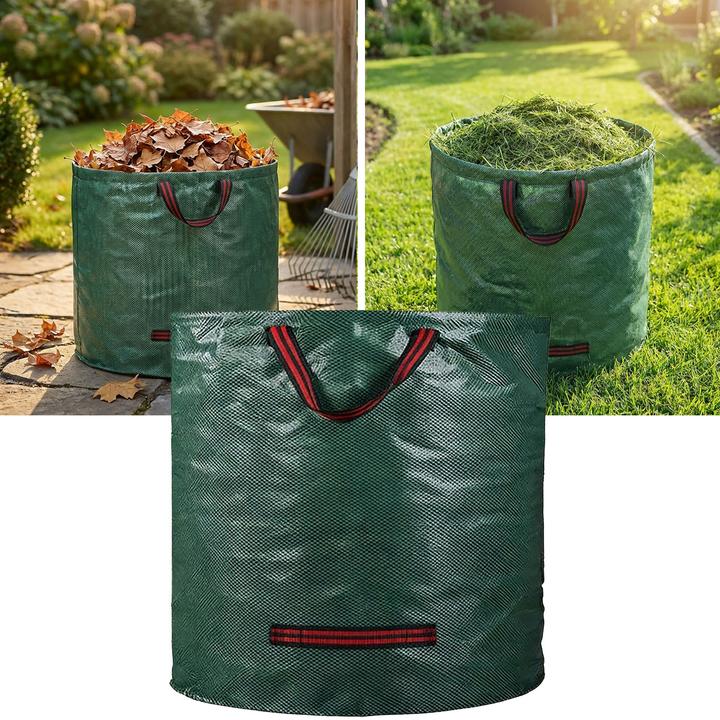 Ideoon XL Garten Abfallsack, 272 Liter, Ø 67 x 76 cm - stabile Grünschnittsäcke mit Doppelboden (272 l)