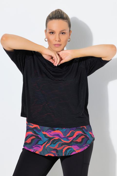 Actual product image Ulla Popken Quick-Drying Neon Camo Tee (54)