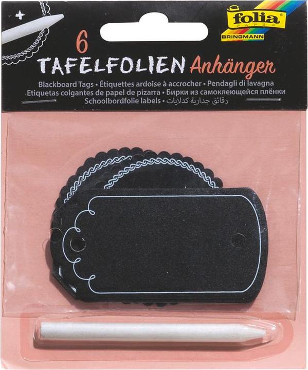 Actual product image Folia Blackboard foil pendant 39101 with soapstone pencil (6x)