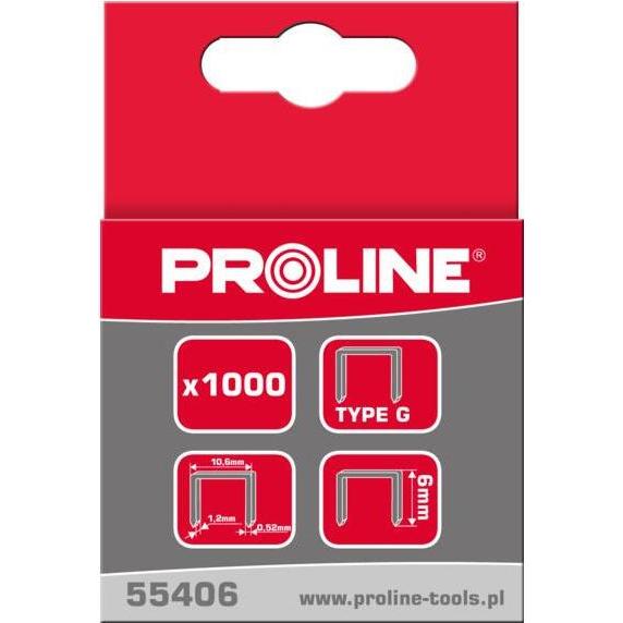 Pro-Line, Büroklammer, Gehärtete Heftklammern Typ G 10 mm 1000 Stück. - 55410 (1000 x)