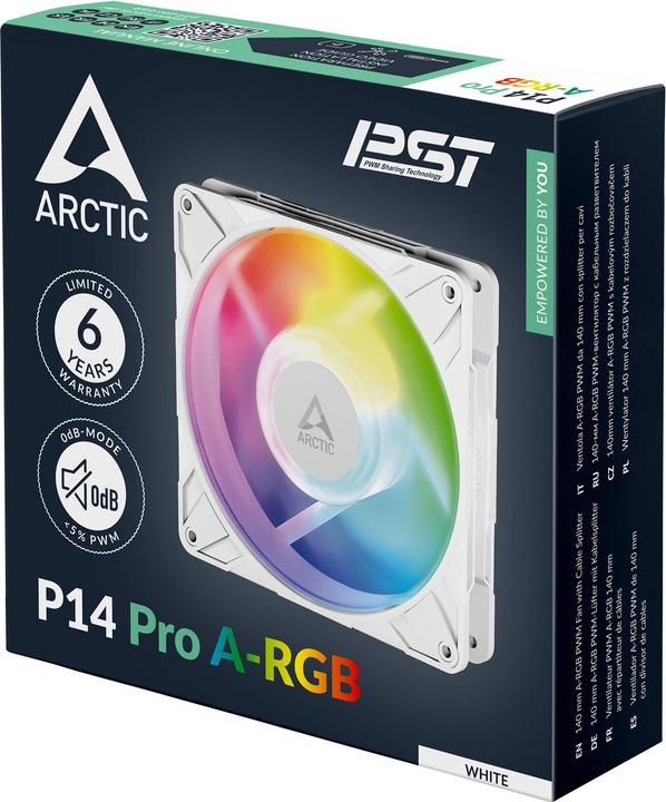 Immagine prodotto Arctic Lüfter 140*140*27 P14 Pro A-RGB (White) (140 mm, 1 x)