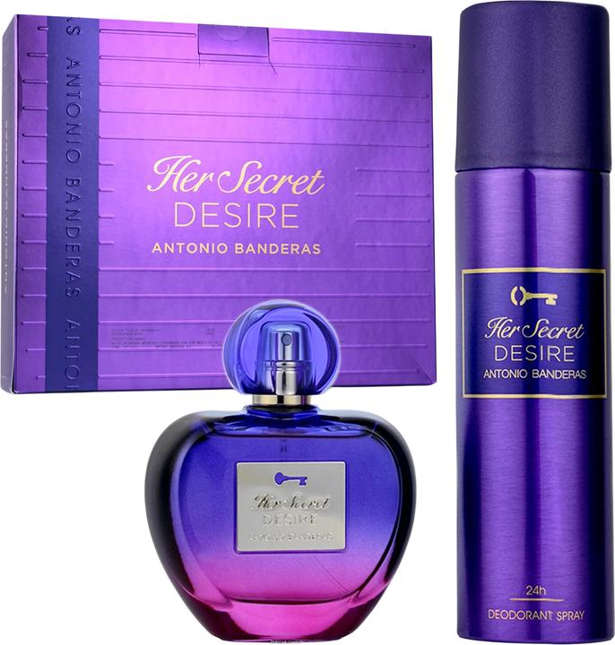 Image du produit Antonio Banderas Banderas Perfumes Her Secret Desire Gift Set for Women Floral and Fruity Fragrance Vanilla and Flora (Coffret de parfum)