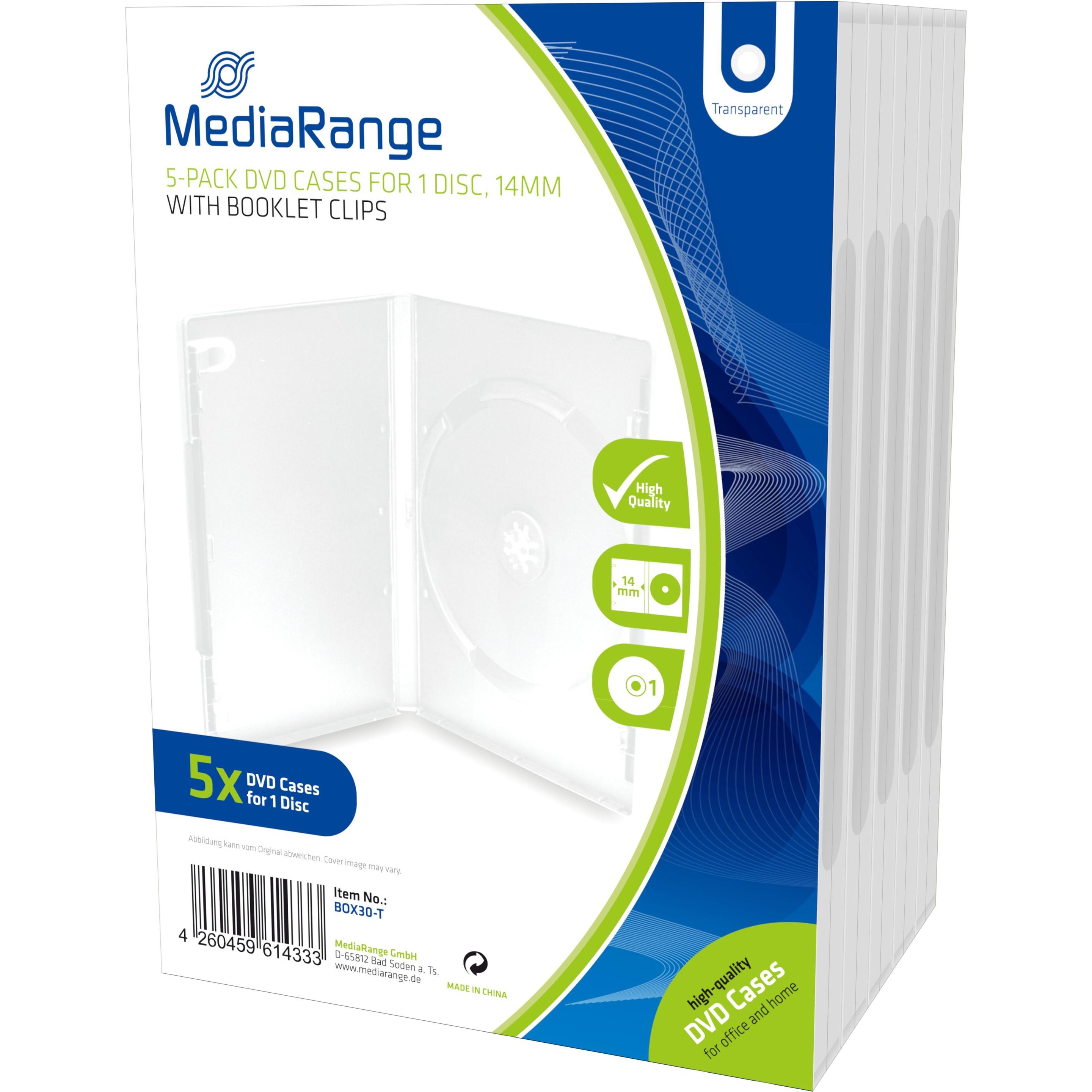 MediaRange DVD-Leerhülle für 1 Dics, Optische Medien Zubehör