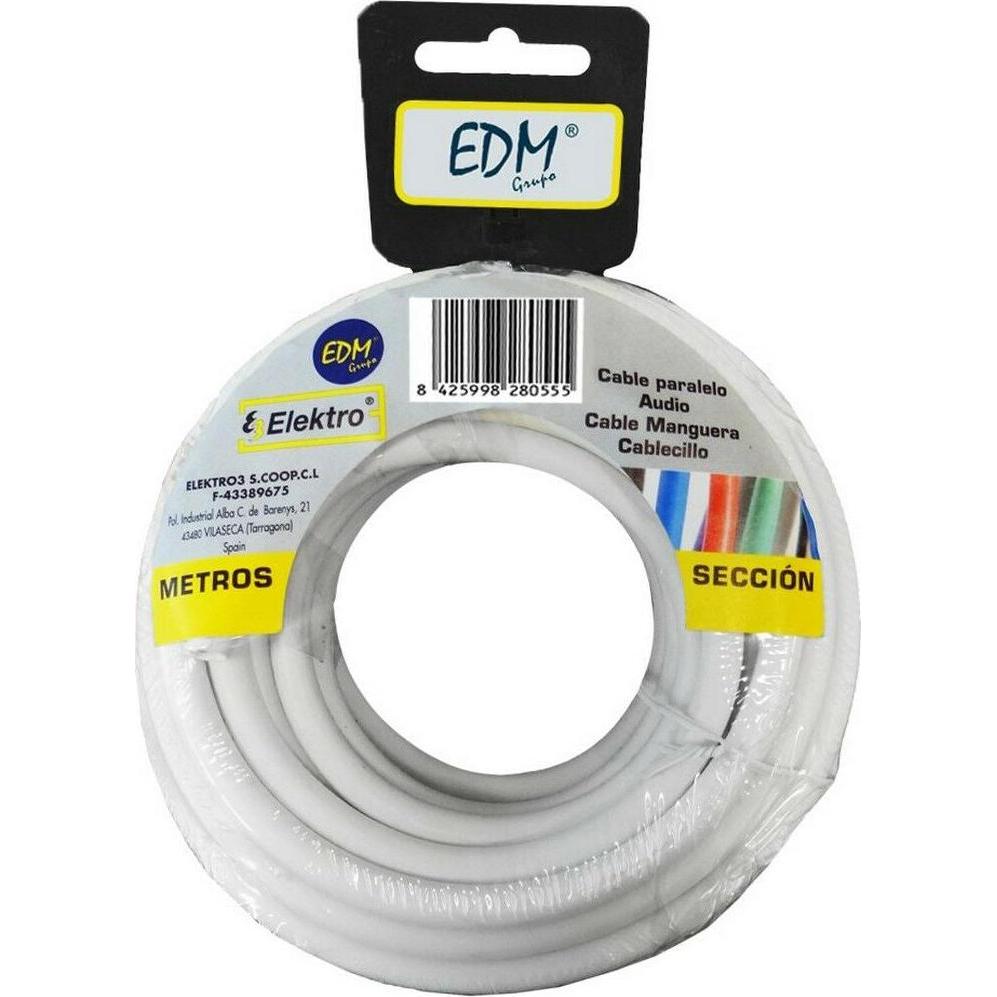EDM Product Kabel 28096 Weiss 3 X 1,5 Mm 10 M (10 m), Cavo audio