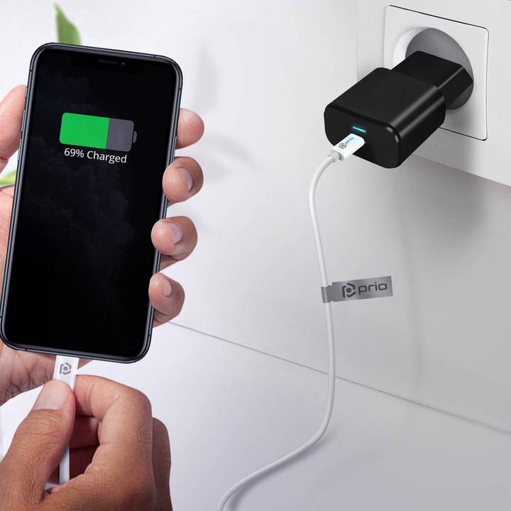 Actual product image prio USB-C to Lightning charging cable (1 m, USB 4.0, 18 W)