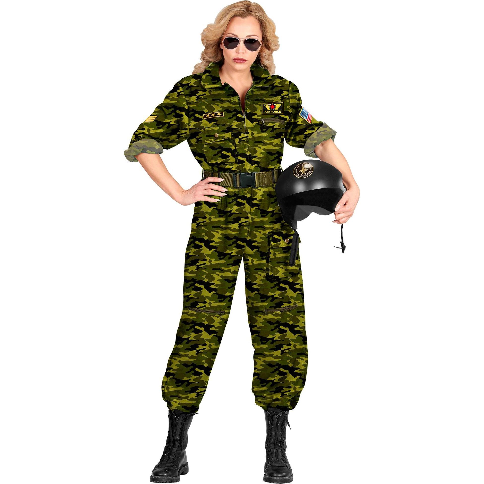Widmann Kampfjet Pilotin Overall - Militär (S, M, L, XL)