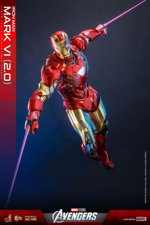 Actual product image Hot Toys Marvel's - The Avengers "Iron Man Mark VI (2.0)" 1/6 Diecast Action Figure 1/6