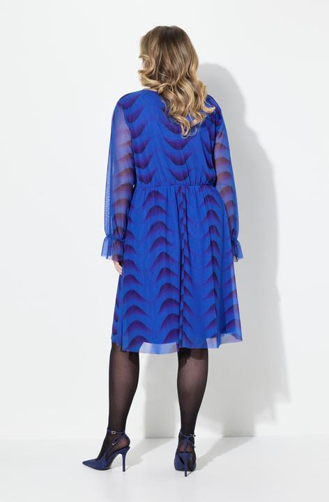 Produktbild Miamoda Kleid, A-Linie, Mesh mit Alloverdruck, Langarm (52)