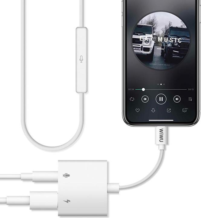 Produktbild Wiwu Lightning to Lightning & 3.5 Audio Adapter (Lightning, 3.5mm Klinke, Lightning)