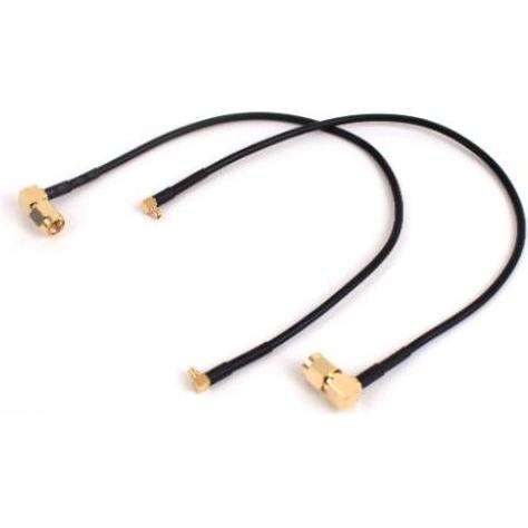 Varia 2x Pigtail SMA-Stecker zu MMCX-Winkelstecker, 25 cm, Elektronikkabel + Stecker