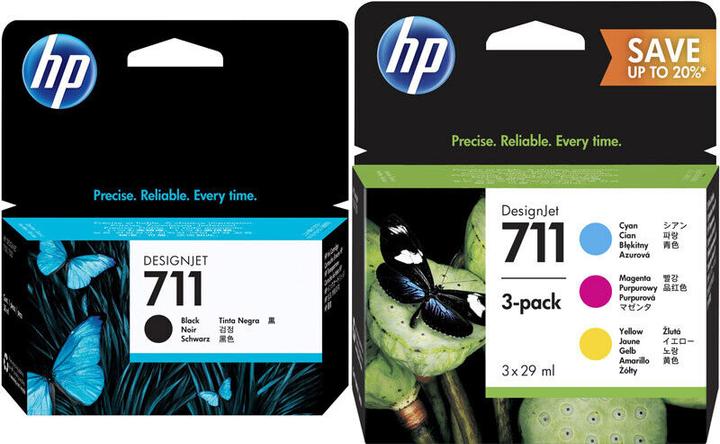 Produktbild HP Original 711 Drucker Patronen 4er Set DesignJet T120 T125 T520 T525 T530