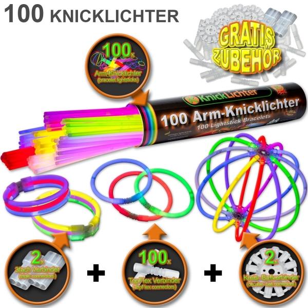 Produktbild Knicklichter 100 Leuchtstäbe (100 Stück)