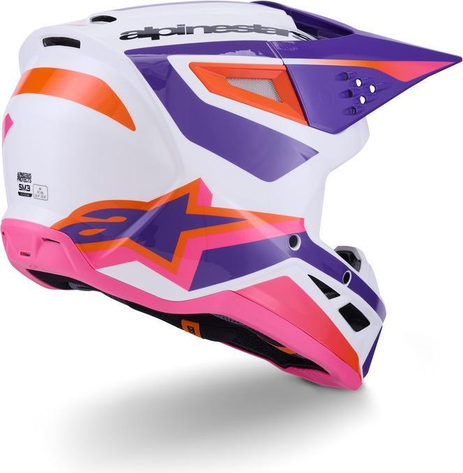 Actual product image Alpinestars Helmet Sm3 Heat White Purple (54 cm, XS)