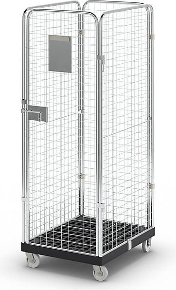 eurokraft basic Rollbehälter mit Gitterwänden (500 kg)