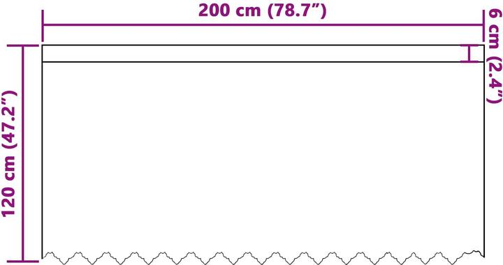 Produktbild vidaXL Lichtfilternde Vorhänge (120 x 200 cm)