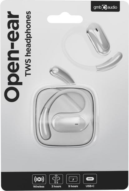 Actual product image Gembird BT Open-Ear TWS Kopfhörer weiss (3 h, Wireless)
