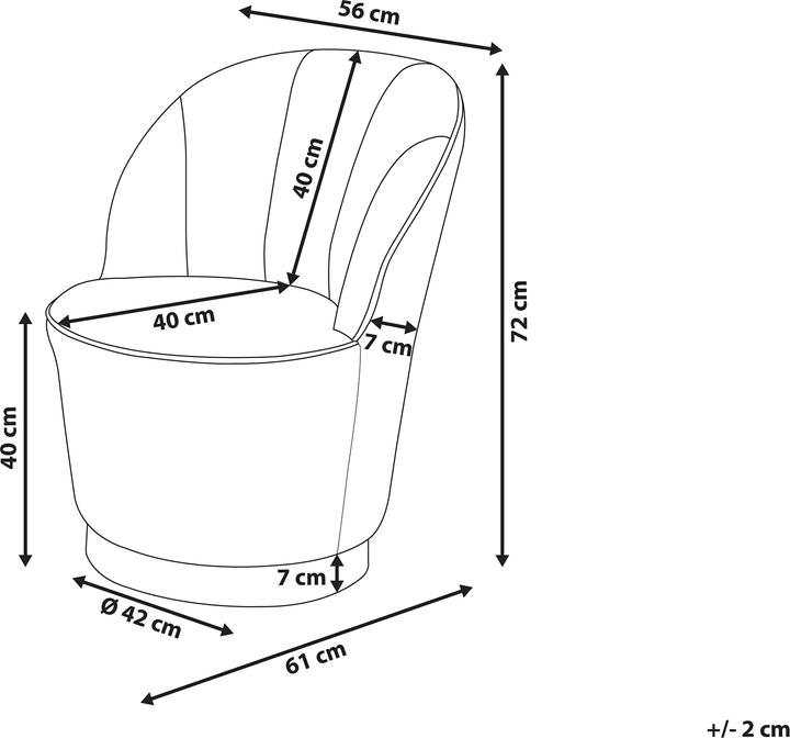 Immagine prodotto Beliani Poltrona in velluto nero / oro semicircolare ALBY