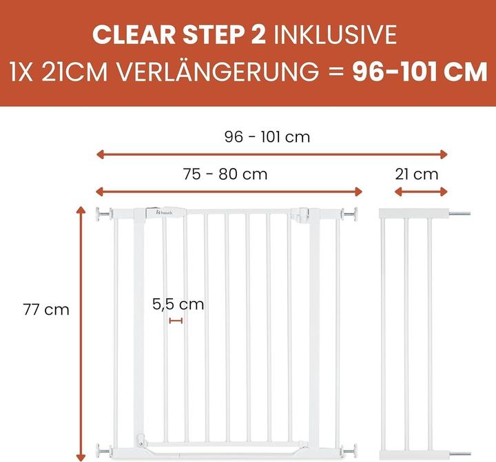 Immagine prodotto Hauck Cancella il set di passi 2 (96 cm)