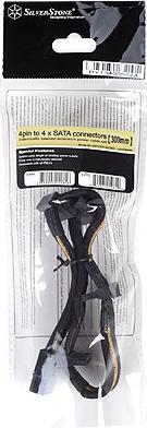 Image du produit Silverstone Câble Molex 4 pôles vers 4x SATA (30 cm)