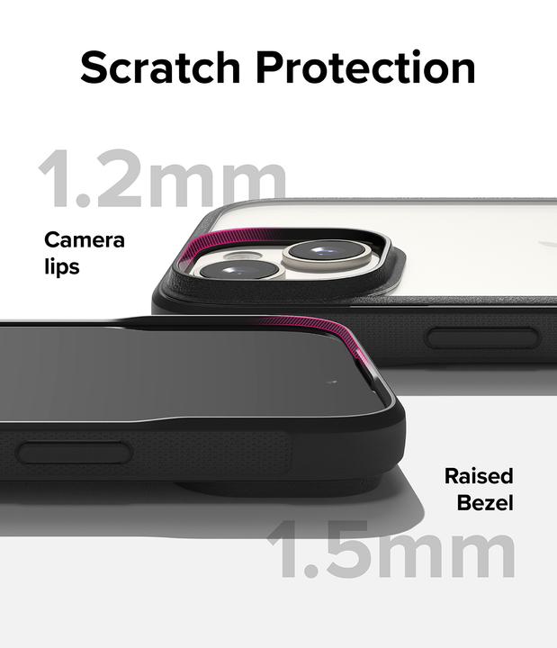 Actual product image Ringke iPhone 15 Plus Case Fusion Bold Clear/ Black (Apple iPhone 15 Plus)
