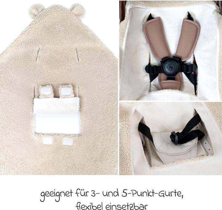 Image du produit Zamboo Fusssäcke für Babyschalen & Babywannen Einschlagdecke Teddy - für Babyschale -