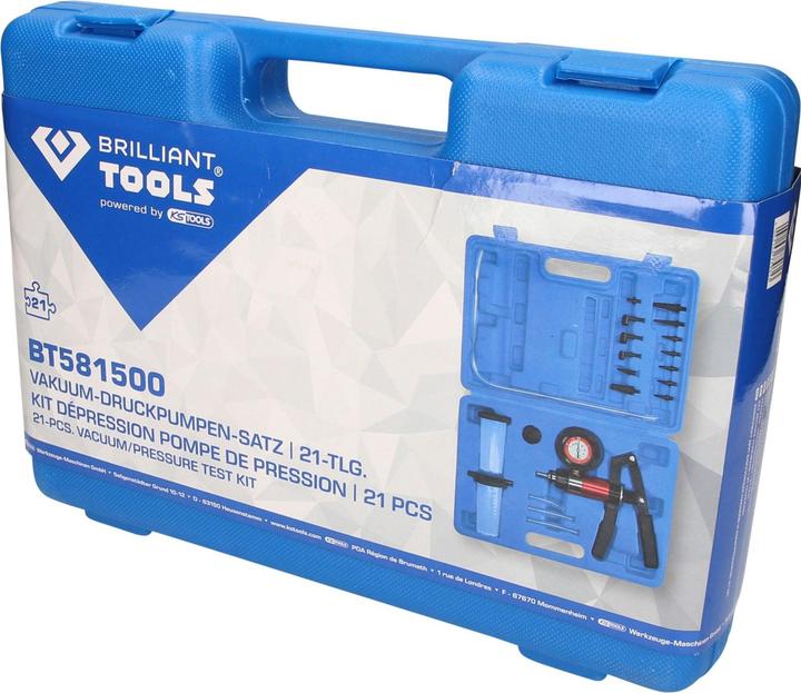 Productafbeelding Brilliant Tools Vacuümdrukpompset | 21 stuks.
