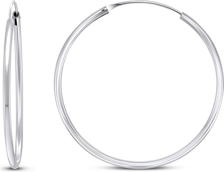 Immagine prodotto Brilio Argento - Orecchini tondi in argento senza tempo EA020 - Diametro: 6 cm