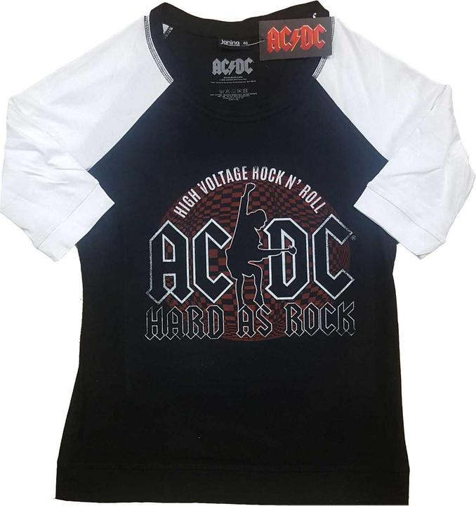 Produktbild AC/DC Hard As Rock (Black, White) Raglan (Girlie) (4XL)