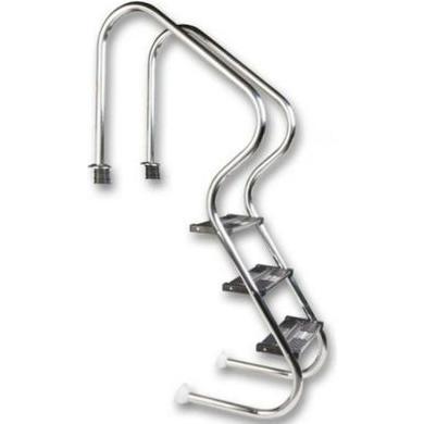 Azuro, Pool Zubehör, Edelstahlleiter COMFORT 3-Stufen - für Pools über 1,10m Höhe