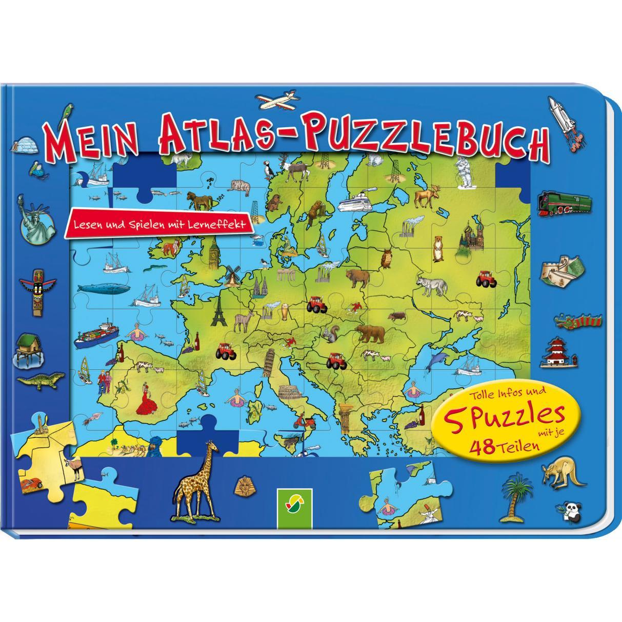 Mein Atlas-Puzzlebuch für Kinder ab 6 Jahren, Kinderbücher