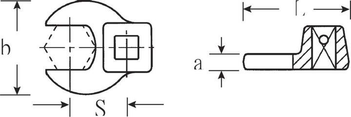 Actual product image Stahlwille 3/8DR x 21mm CROW FOOT SPANNER (21 mm)